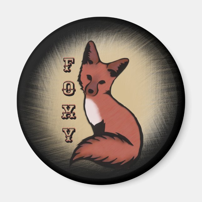 Sly Red Foxy Fox Magnet (Vorne)