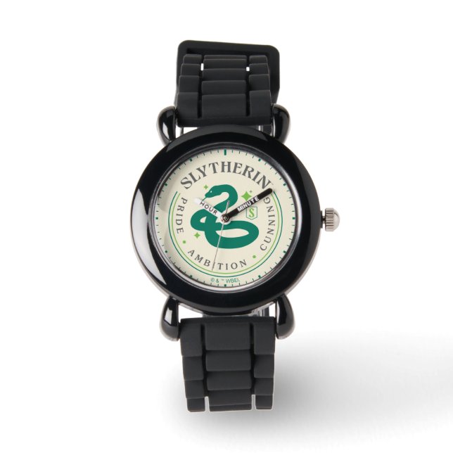 SLYTHERIN™ Green Snake House Pride Abzeichen Armbanduhr (Vorderseite)