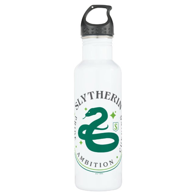 SLYTHERIN™ Green Snake House Pride Abzeichen Edelstahlflasche (Vorderseite)