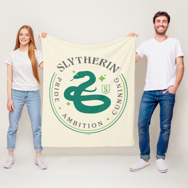 SLYTHERIN™ Green Snake House Pride Abzeichen Fleecedecke (Beispiel)