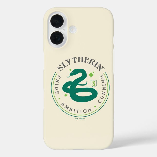 SLYTHERIN™ Green Snake House Pride Abzeichen iPhone 16 Hülle (Rückseite)