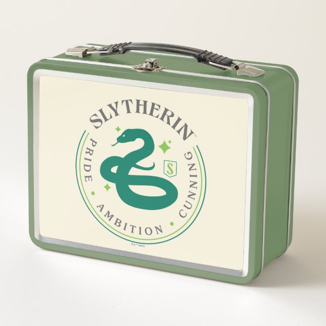 SLYTHERIN™ Green Snake House Pride Abzeichen Metall Brotdose (Vorderseite)