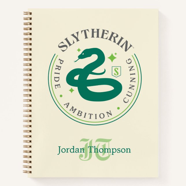 SLYTHERIN™ Green Snake House Pride Abzeichen Notizbuch (Vorderseite)