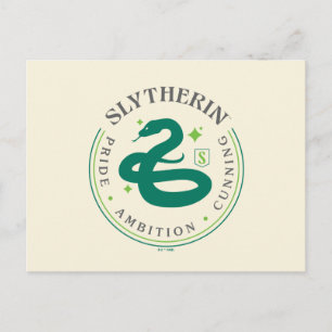 SLYTHERIN™ Green Snake House Pride Abzeichen Postkarte