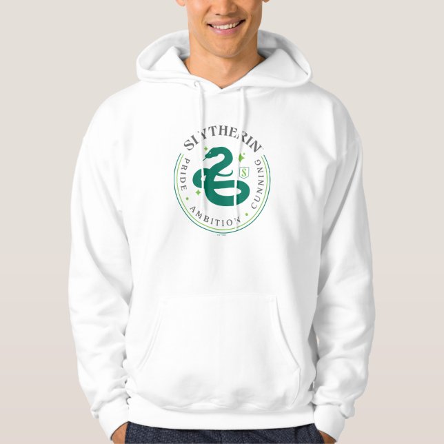 SLYTHERIN™ Green Snake House Pride Badge Hoodie (Vorderseite)