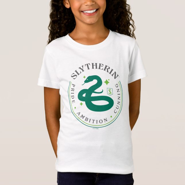 SLYTHERIN™ Green Snake House Pride Badge T-Shirt (Vorderseite)