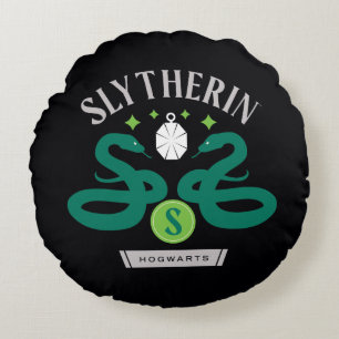 SLYTHERIN™ Haus Doppel-Schlangen-Anhänger Grafik Rundes Kissen