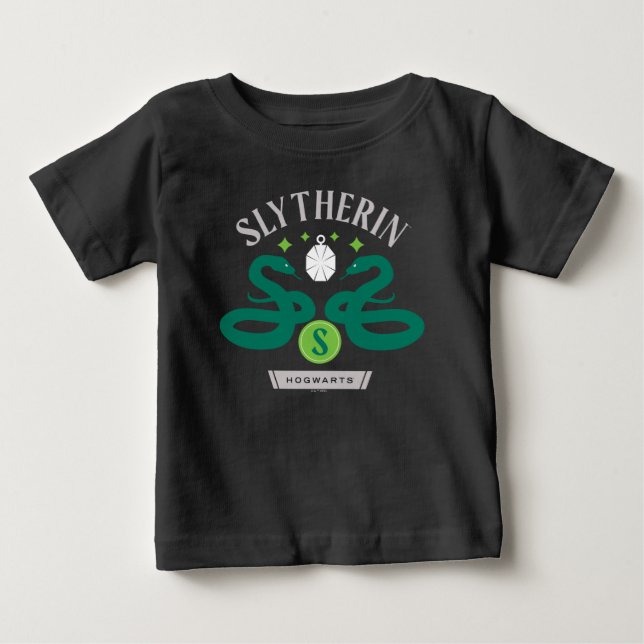 SLYTHERIN™ House Double Snake Locket Graphic Baby T-shirt (Vorderseite)