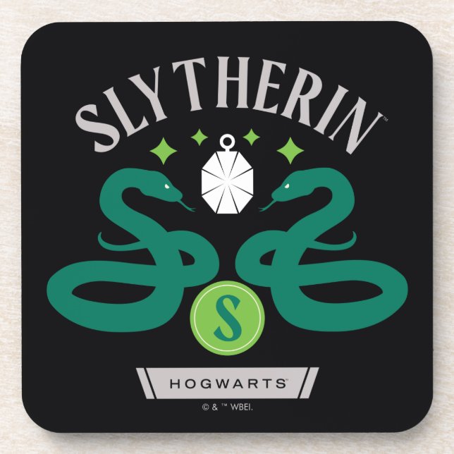 SLYTHERIN™ House Double Snake Locket Graphic Getränkeuntersetzer (Vorderseite)