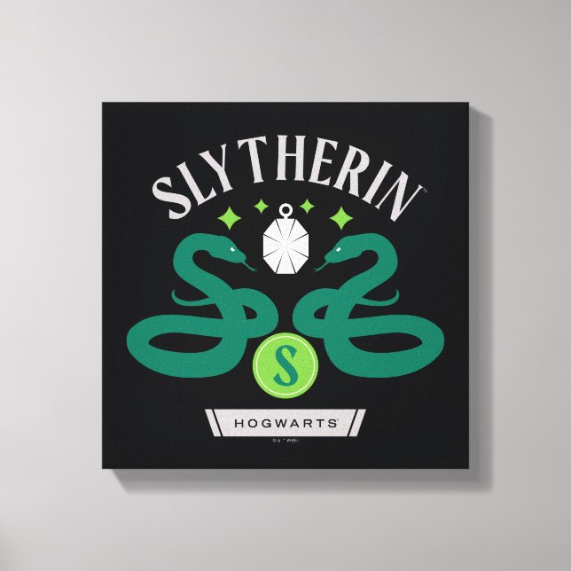 SLYTHERIN™ House Double Snake Locket Graphic Leinwanddruck (Vorderseite)