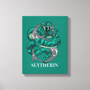 SLYTHERIN™ Kreuzschraffiertes Emblem Leinwanddruck