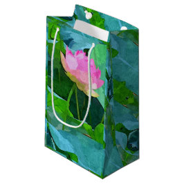 Sm Geschenktasche Pink Lotus Abstrakt Kleine Geschenktüte