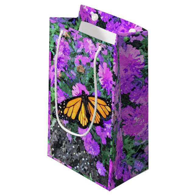 Sm Gift Bag Monarch über Asters Kleine Geschenktüte (Vorderseite Schrägansicht)