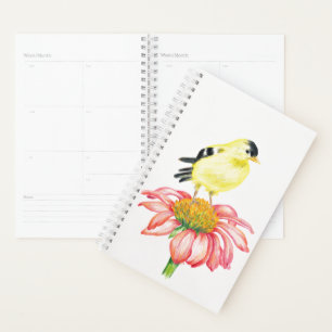 Sm Planner Goldfinch on Coneflower Planer