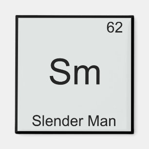 Sm - Symbol des chemischen Elements für Slender Ma Magnet
