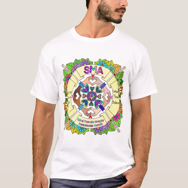 SMA Sensibilisierungsmonat Mandala T-Shirt (Vorderseite)