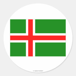 Småland flagge (inoffiziell) runder aufkleber