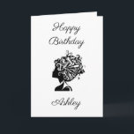 Small, 4" x 5.6" karte<br><div class="desc">Daughter Birthday - Beautician</div>
