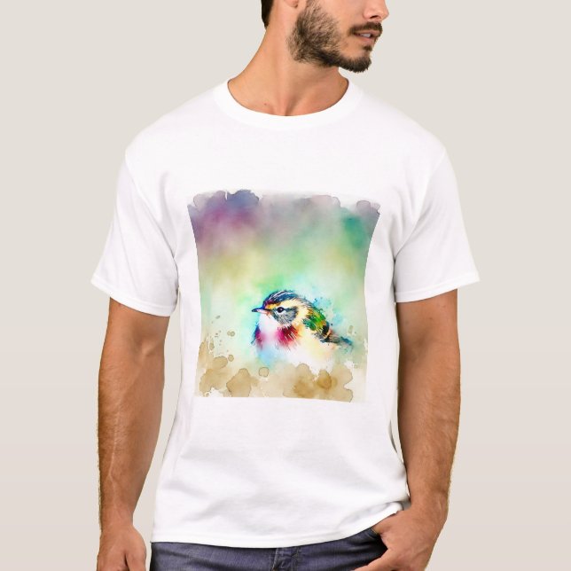 Small Bird 270824AREF146 - Watercolor T-Shirt (Vorderseite)