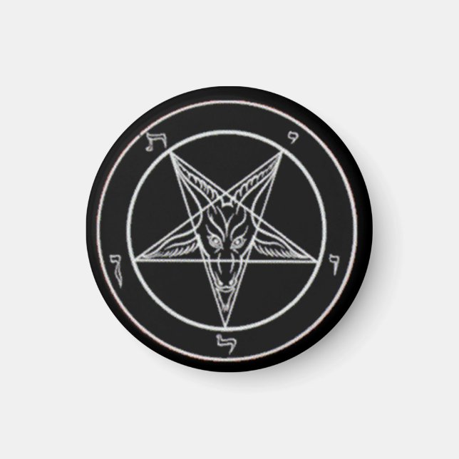 Small Black Baphomet Magnet (Vorne)