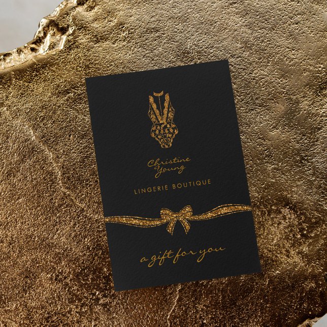 Small Black Gold Lace Boutique Gift Card (Von Creator hochgeladen)