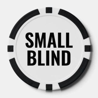 Small Blind Simple Black White Text Pokerchips