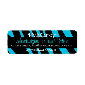 Small Blue Zebra Product Label