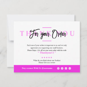 Small Business Danke Karte