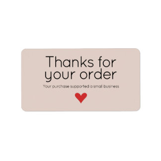 Small Business Danke Paketlabel Adressaufkleber