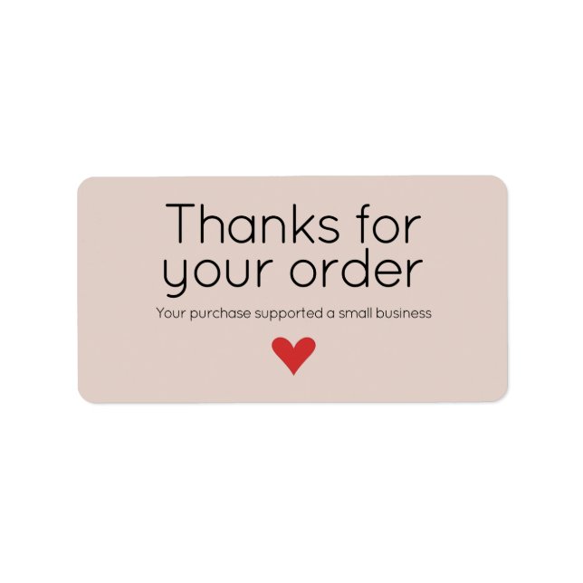 Small Business Danke Paketlabel Adressaufkleber (Vorne)