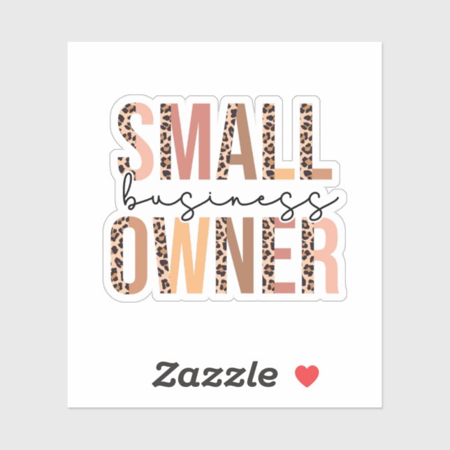 Small Business Owner - Geschenk für kleine Unterne Aufkleber (Blatt)