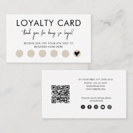 Small Business QR Code Loyalty Reward Discount Visitenkarte
