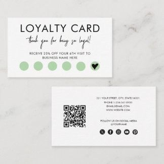 Small Business QR Code Loyalty Reward Discount Visitenkarte