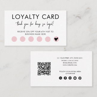 Small Business QR Code Loyalty Reward Discount Visitenkarte