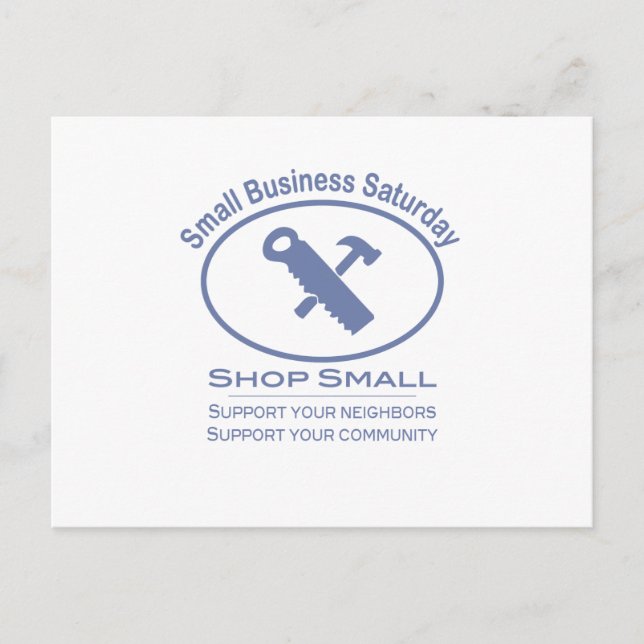 Small Business Samstag - Hardware blau Postkarte (Vorderseite)