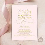 Small Celebration of Big Love, Elegant Minimalist  Einladung<br><div class="desc">Celebrate your love story with this elegant minimalist wedding invitation, designed with a refined serif font paired with delicate handwritten script. Perfect for couples who love modern romance, soft neutrals, and timeless typography. This invitation is ideal for intimate weddings, backyard celebrations, garden ceremonies, or modern elopements. The clean layout and...</div>