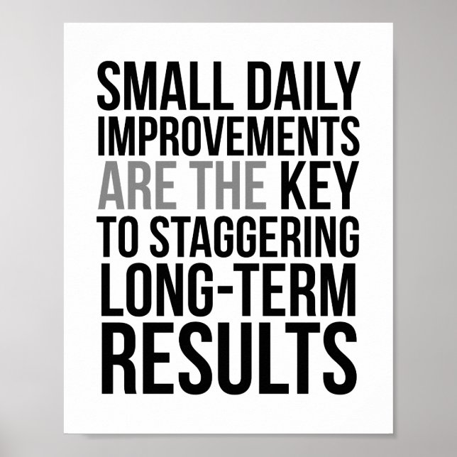 Small Daily Improvement Are The Key Poster (Vorne)