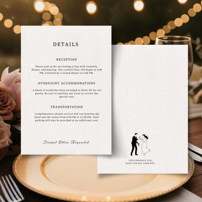 Small Details Classic Elegant Begleitkarte (Von Creator hochgeladen)