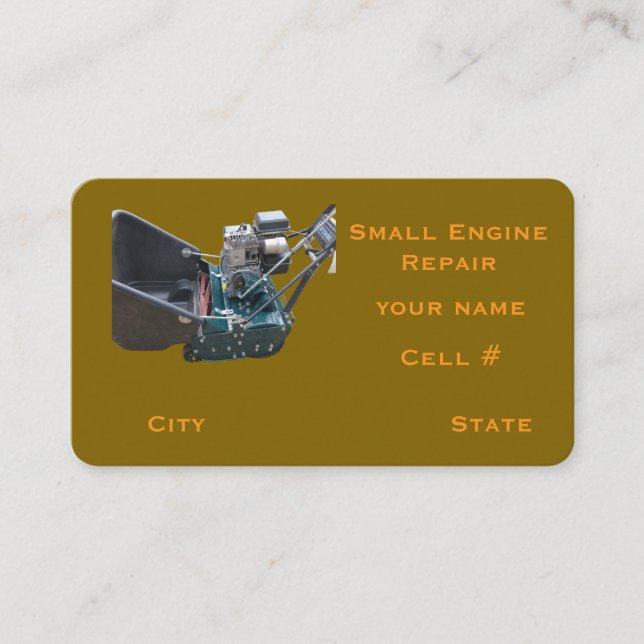 Small engine Business Card Visitenkarte (Vorderseite)