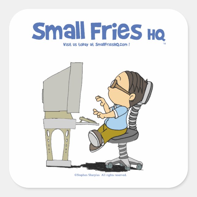 Small Fries HQ Edgar Sticker Sq (Vorderseite)