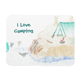 Small I Liebe Camping Magnet