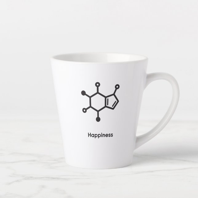 Small Latte Mug - Caffeine = Happiness Milchtasse (Rechts)