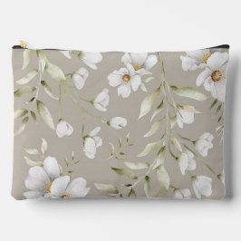 Small Magnolia Print Cosmetic Bag Zubehörtasche