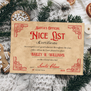 Small Nice Certificate in Santa Magical Einladung