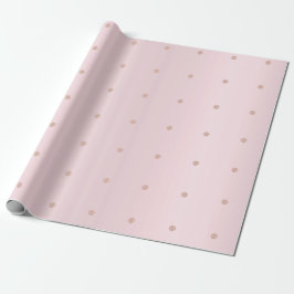 Small Polka Dots Black Pink Rose Gold Bridal Paste Geschenkpapier