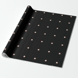 Small Polka Dots Black Pink Rose Gold Bridal Wedd Geschenkpapier