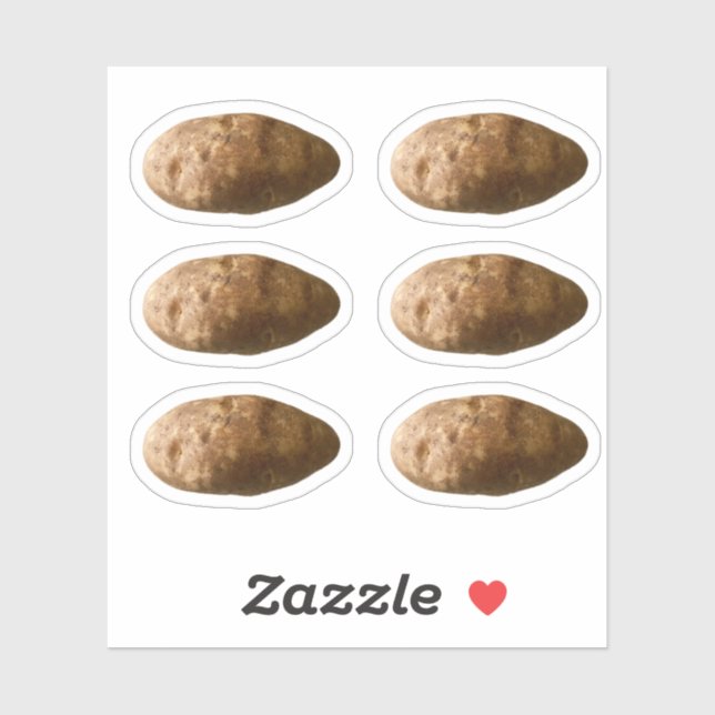 Small Potatoes Potato Custom-Cut Stickers Aufkleber (Blatt)