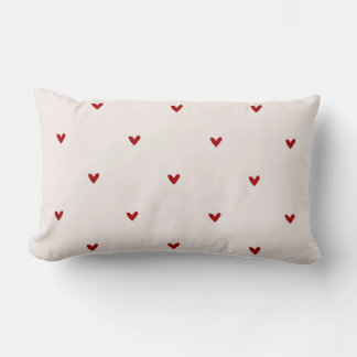 Small red hearts lendenkissen