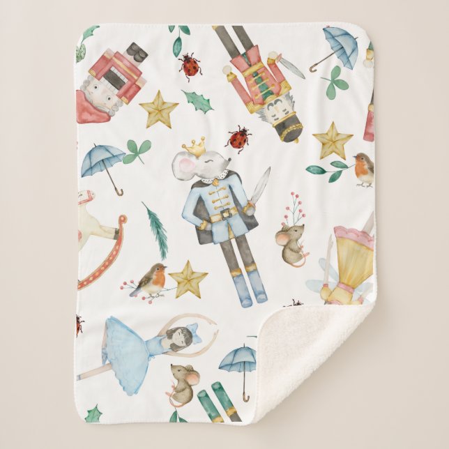 small sherpa blanket - ideal gift for new baby  sherpadecke (Vorderseite)