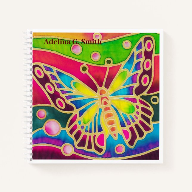 Small Spiral Sketch Notebook - Bright Butterfly Notizbuch (Vorderseite)